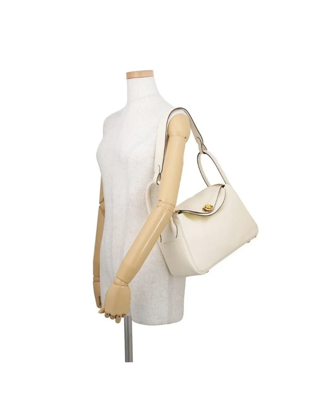 Hermes Lindy 26 Verso Cles Lime Gold Swift 2-Way Shoulder Bag